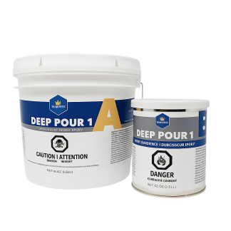 MAJESTIC DEEP POUR 1 crystal-clear UV resistant epoxy resin for river tables, deep casting, and art projects – 100% solids, low viscosity, premium finish