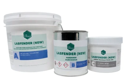 LABFENDER™ polyurethane floor coating with UV protection, abrasion resistance, and chemical durability for heavy-traffic concrete floors
