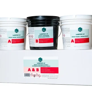 Clear epoxy flooring topcoat – LABPOX LV UV for metallic and decorative concrete floors