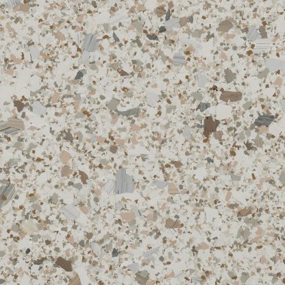 Sandstone FB-4108 decorative flake blend with brown, grey, white, and pink accents for epoxy and resin flooring