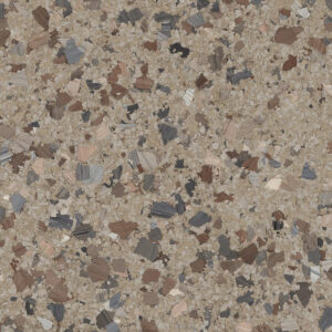 Armadillo FB-4216 decorative flake blend with brown and grey accents for epoxy and resin flooring.