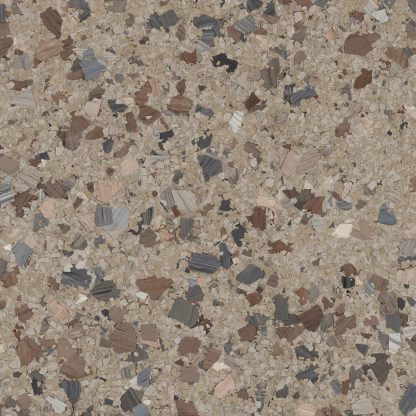 Armadillo FB-4216 decorative flake blend with brown and grey accents for epoxy and resin flooring.