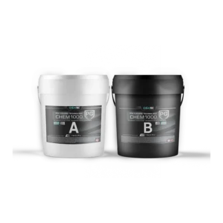 CHEM-1000 PG polyaspartic coating applied to concrete floor surface