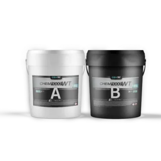 CHEM1000 WT polyaspartic floor coating applied to commercial concrete floor.