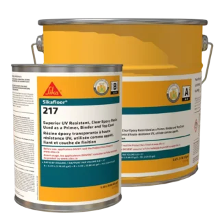 Sikafloor 217 UV resistant epoxy resin high gloss clear and pigmented seamless flooring coating