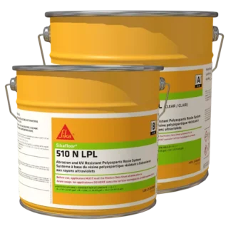 Sikafloor 510 N LPL polyaspartic UV resistant floor coating high gloss finish.
