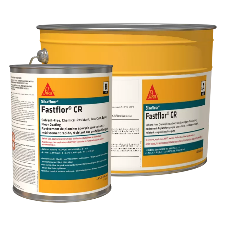 Sikafloor Fastflor CR chemical resistant epoxy floor coating industrial seamless flooring.