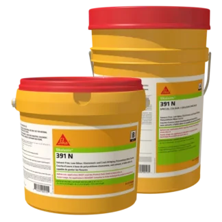 Sikalastic®-391 N polyurethane wear layer with anti-skid finish for parking garages.